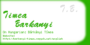 timea barkanyi business card